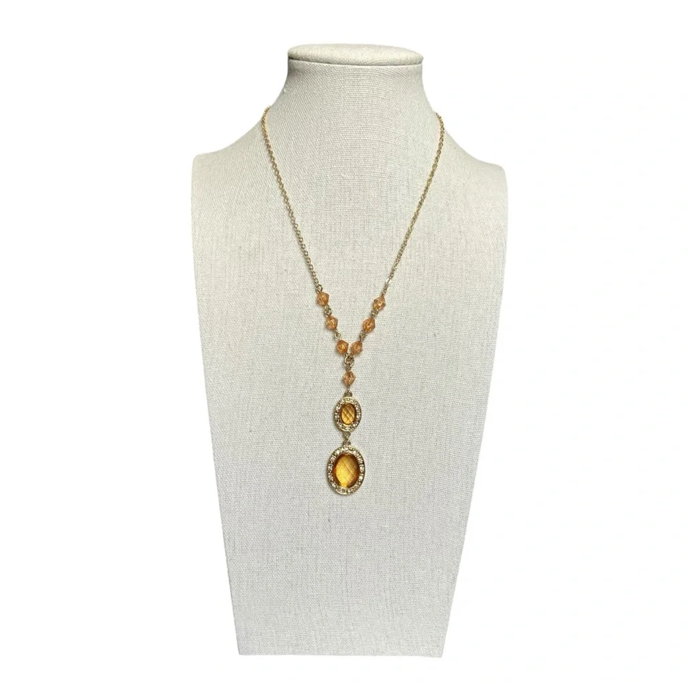 🍭5 for $20🍭 Avon Vintage Faux Gemstone Gold Tone Beaded Necklace CC - Picture 5 of 5